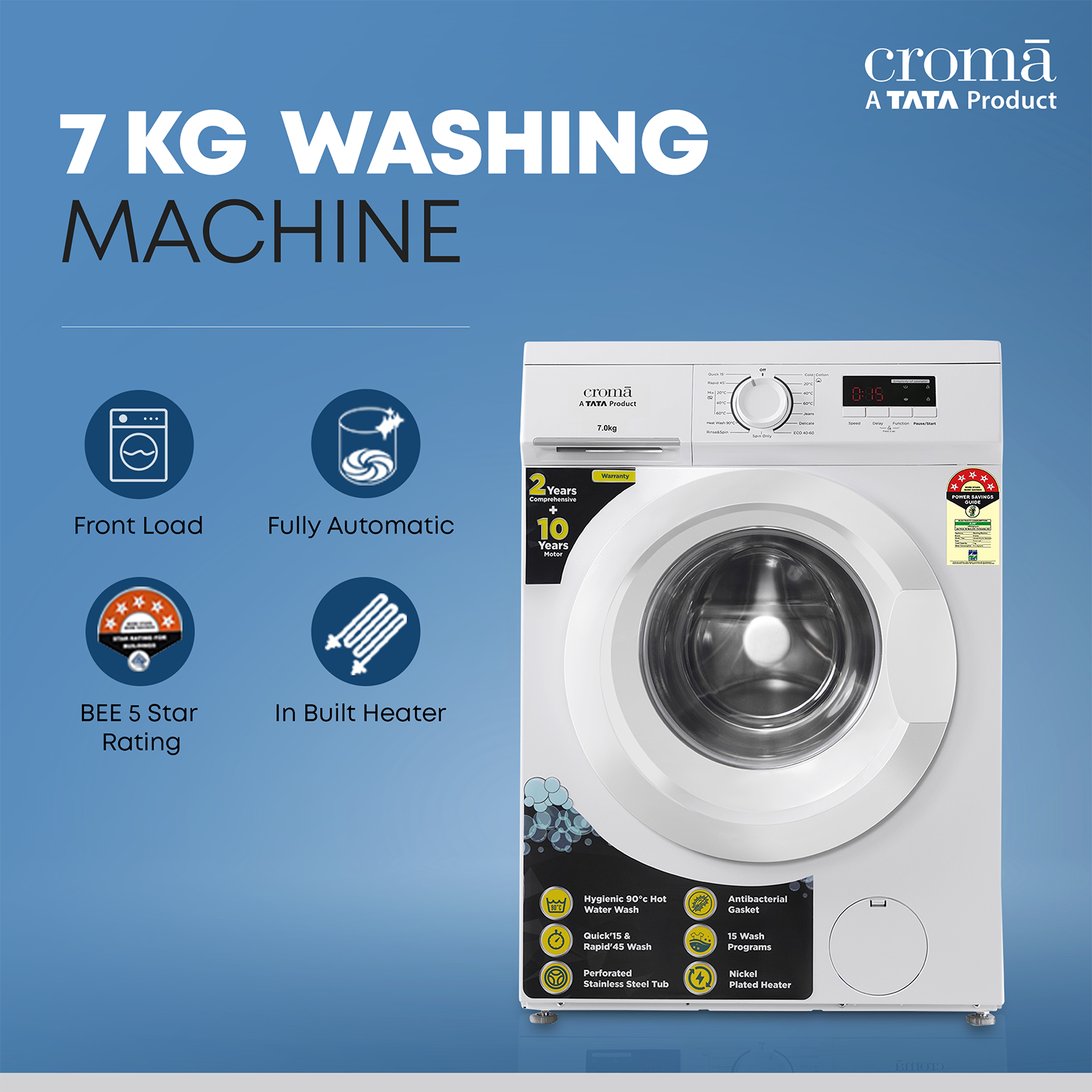 Croma front deals load washing machine